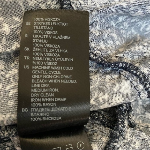 Divided Tiered Sundress Blue Floral Sz 12 - Picture 7 of 12